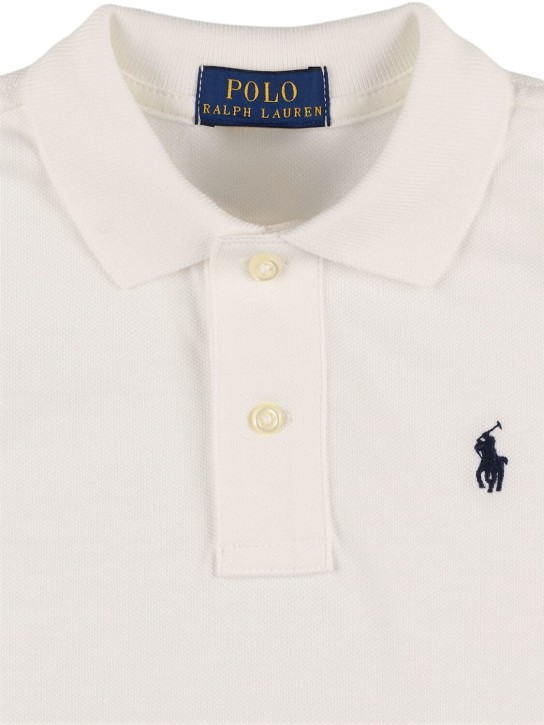 Polo Ralph Lauren: Cotton piquet polo shirt - Beyaz - kids-boys_1 | Luisa Via Roma