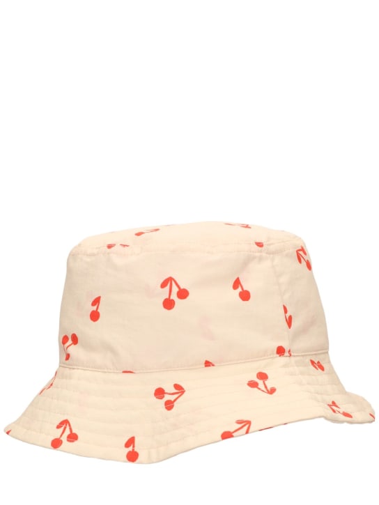 Liewood: Cherry print recycled nylon bucket hat - Pink - kids-girls_1 | Luisa Via Roma