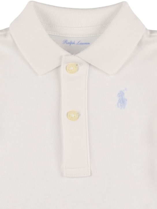 Polo Ralph Lauren: Soft cotton polo bodysuit - White - kids-boys_1 | Luisa Via Roma