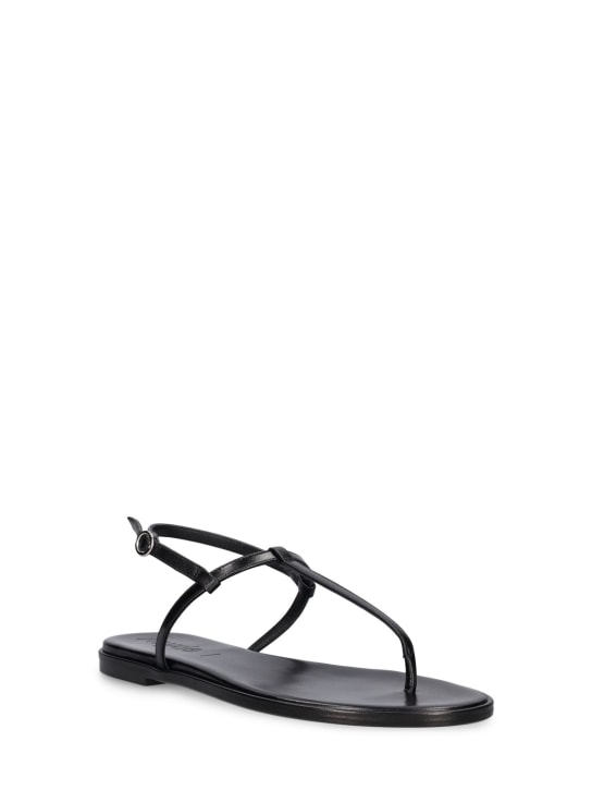 Aeyde: 10mm Nala nappa leather flat sandals - women_2 | Luisa Via Roma