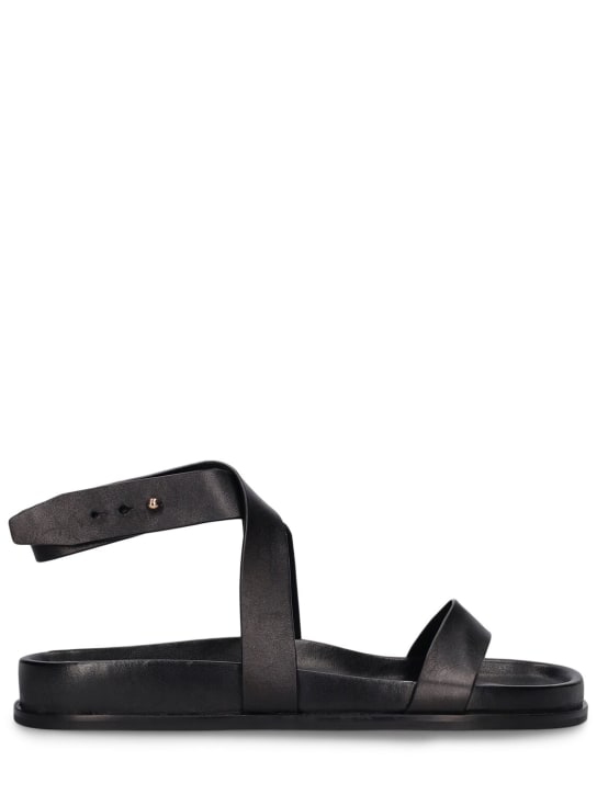 Toteme: 20mm The Leather chunky sandals - Black - women_0 | Luisa Via Roma