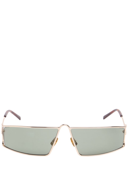 Saint Laurent: SL 606 metal sunglasses - Gold/Green - women_0 | Luisa Via Roma