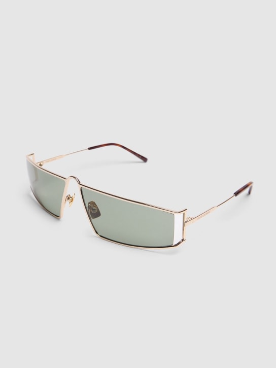Saint Laurent: SL 606 metal sunglasses - Gold/Green - women_1 | Luisa Via Roma