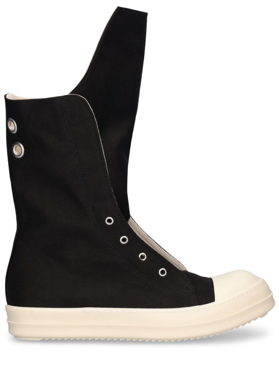 Rick Owens DRKSHDW: Sneakers altas Boot - Black/Milk - men_0 | Luisa Via Roma