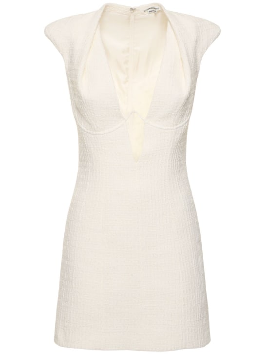 Alessandro Vigilante: Minikleid aus Tweed - Weiß - women_0 | Luisa Via Roma