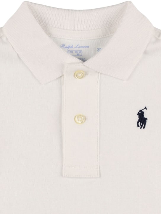 Polo Ralph Lauren: Polohemd aus Baumwollpiqué - Weiß - kids-girls_1 | Luisa Via Roma