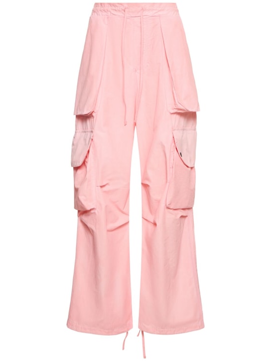 A Paper Kid: Unisex nylon cargo pants - Pink - women_0 | Luisa Via Roma