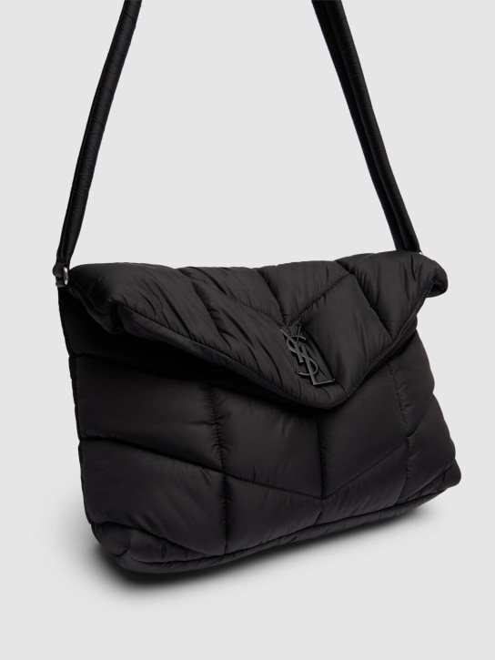 Saint Laurent: Nylon puffer bag - Black - women_1 | Luisa Via Roma