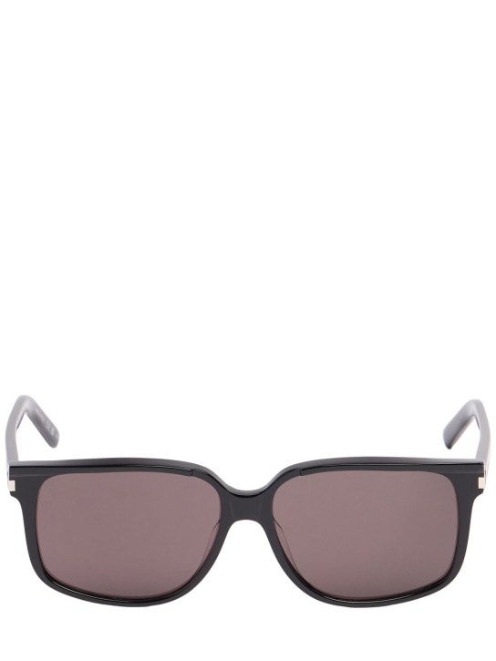 Saint Laurent: SL 599 Mirage acetate sunglasses - Black - men_0 | Luisa Via Roma