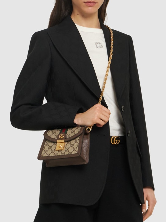 Gucci: Ophidia GG Supreme omuz çantası - women_1 | Luisa Via Roma