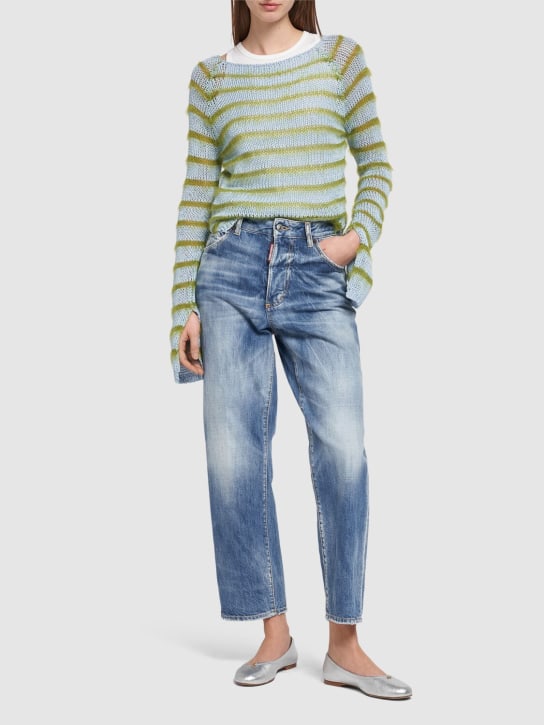 Dsquared2: Jeans de denim con cintura alta - Azul - women_1 | Luisa Via Roma