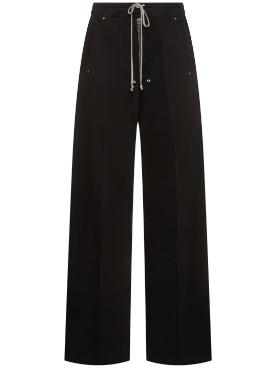 Rick Owens DRKSHDW: Pantalon ample zippé en nylon - Noir - women_0 | Luisa Via Roma