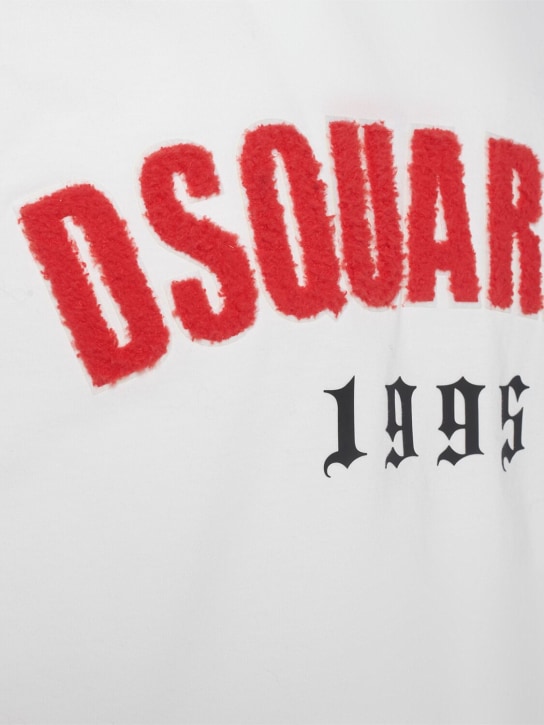 Dsquared2: Camiseta de algodón con logo - men_4 | Luisa Via Roma