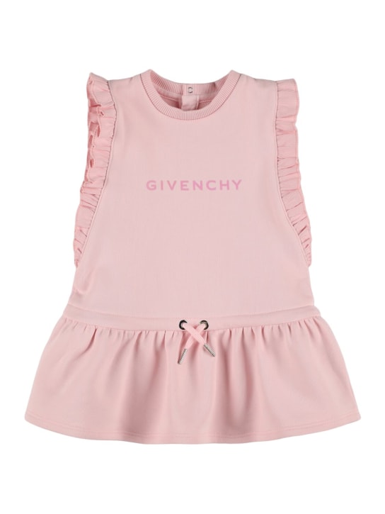 Givenchy: Cotton blend dress - Pink - kids-girls_0 | Luisa Via Roma