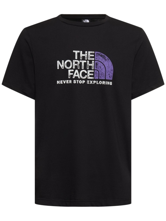 The North Face: T-shirt imprimé Rust 2 - Tnf Black - men_0 | Luisa Via Roma