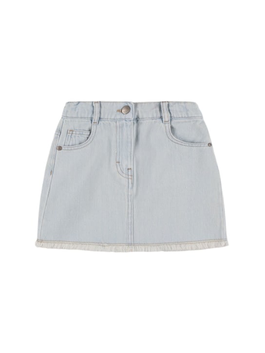 ASPESI: Cotton denim skirt - Açık kot rengi - kids-girls_0 | Luisa Via Roma