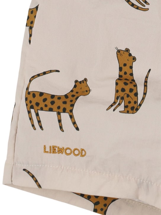 Liewood: Sea print recycled nylon swim shorts - Multicolor - kids-boys_1 | Luisa Via Roma