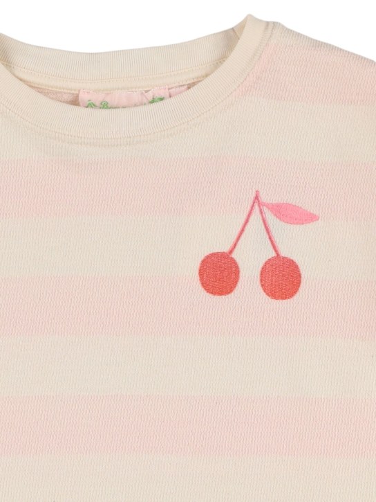 Bonpoint: 刺绣棉质平纹针织T恤 - 粉色 - kids-girls_1 | Luisa Via Roma