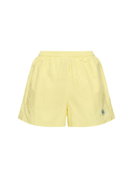 Tory Sport: Nylon camp shorts - Yellow - women_0 | Luisa Via Roma
