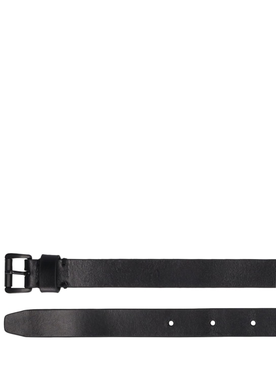 Ann Demeulemeester: Toca single leather belt - Siyah - men_1 | Luisa Via Roma