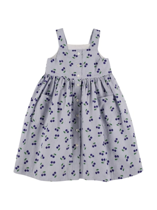 Bonpoint: Printed cotton poplin dress - Açık Mavi - kids-girls_0 | Luisa Via Roma