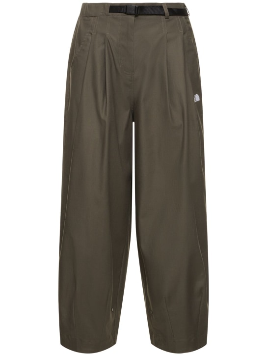 The North Face: Pleated casual pants - Green - women_0 | Luisa Via Roma