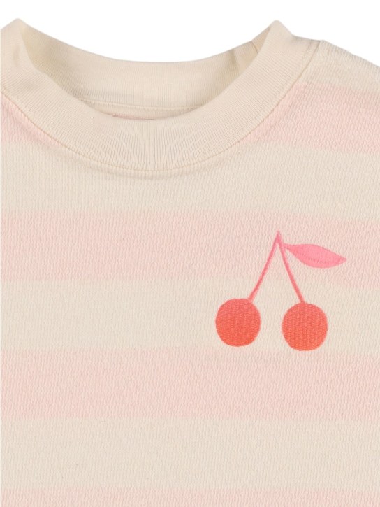 Bonpoint: Embroidered cotton jersey dress - Pembe - kids-girls_1 | Luisa Via Roma
