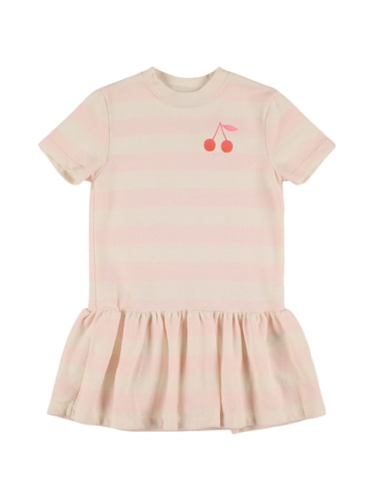 Bonpoint: Embroidered cotton jersey dress - Pink - kids-girls_0 | Luisa Via Roma