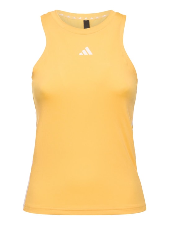 adidas Performance: 3 Stripe tank top - Orange/Yellow - women_0 | Luisa Via Roma