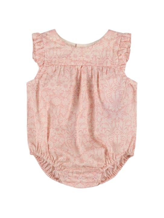 Bonpoint: Cotton poplin bodysuit - Pink - kids-girls_0 | Luisa Via Roma