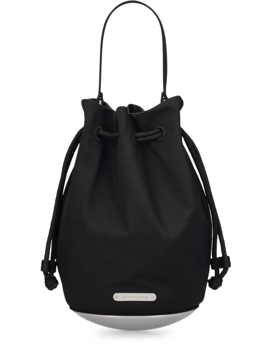 Alexander Wang: Mini Dome nylon twill bucket bag - Siyah - women_0 | Luisa Via Roma