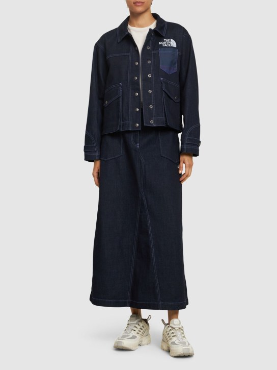 The North Face: Piecework denim jacket - Navy - women_1 | Luisa Via Roma