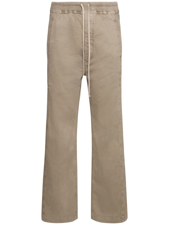 Rick Owens DRKSHDW: Pantalones de denim de algodón - Perla - men_0 | Luisa Via Roma