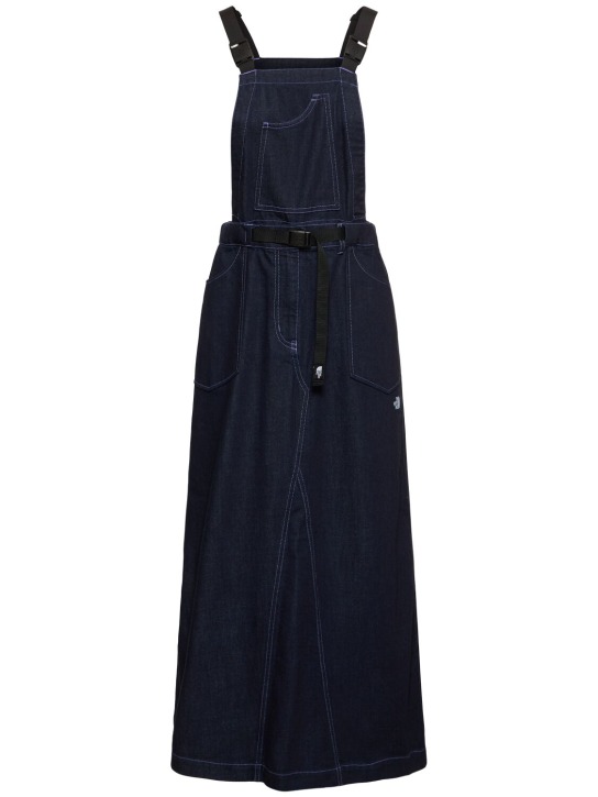The North Face: Denim overall dress - Lacivert - women_0 | Luisa Via Roma