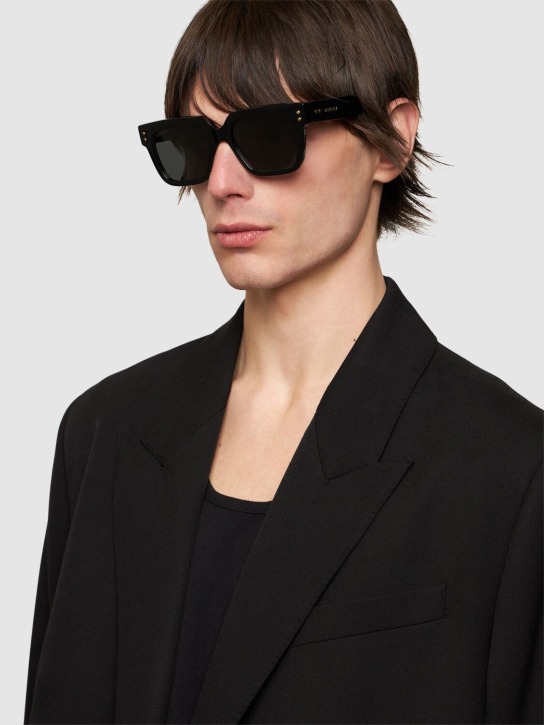 Gucci: Gafas de sol cuadradas Nouvelle Vague de acetato - Negro - men_1 | Luisa Via Roma