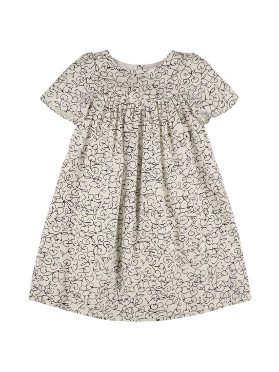 Bonpoint: Bedrucktes Kleid aus Baumwollpopeline - Weiß/Schwarz - kids-girls_0 | Luisa Via Roma