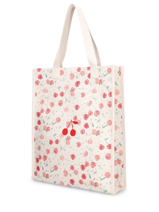 Bonpoint: All over print cotton tote bag - White - kids-girls_1 | Luisa Via Roma