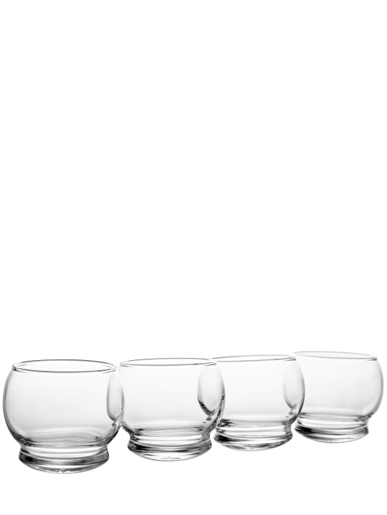 Normann Copenhagen: Set of 4 Rocking glasses - Transparent - ecraft_0 | Luisa Via Roma