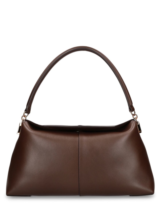 Tod's: Small Messenger T Case leather bag - Marrone Africa - women_0 | Luisa Via Roma