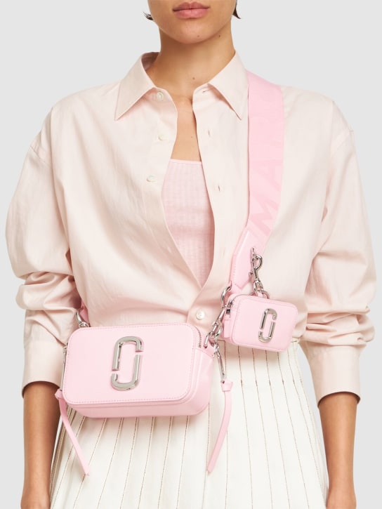 Marc Jacobs: The Snapshot leather shoulder bag - Bubblegum - women_1 | Luisa Via Roma