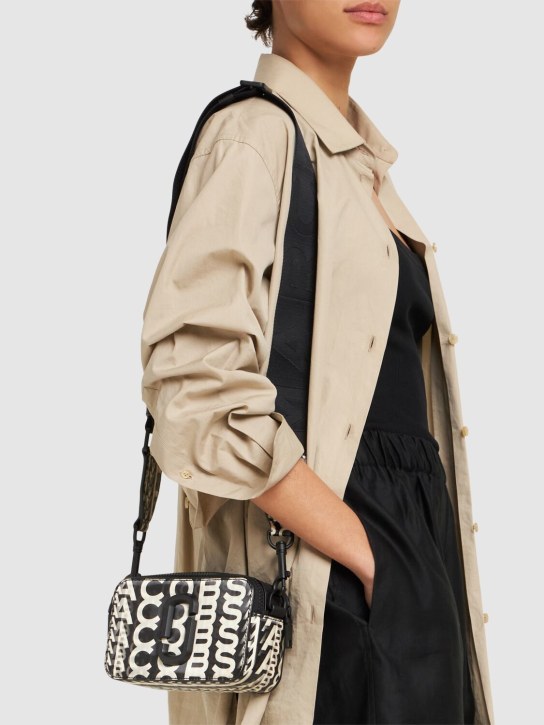 Marc Jacobs: The Snapshot monogram shoulder bag - Black/White - women_1 | Luisa Via Roma