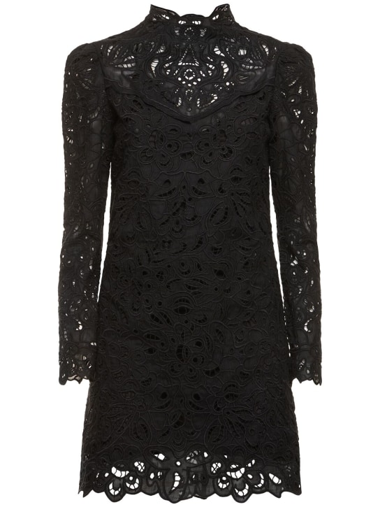 Isabel Marant: Daphne lace mini dress - Siyah - women_0 | Luisa Via Roma