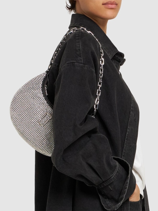 Marc Jacobs: Sac porté épaule en cuir The Small Curve - Crystals - women_1 | Luisa Via Roma