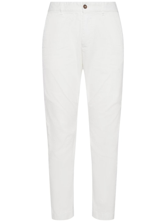 Dsquared2: Pantalones chino de algodón - Blanco - men_0 | Luisa Via Roma