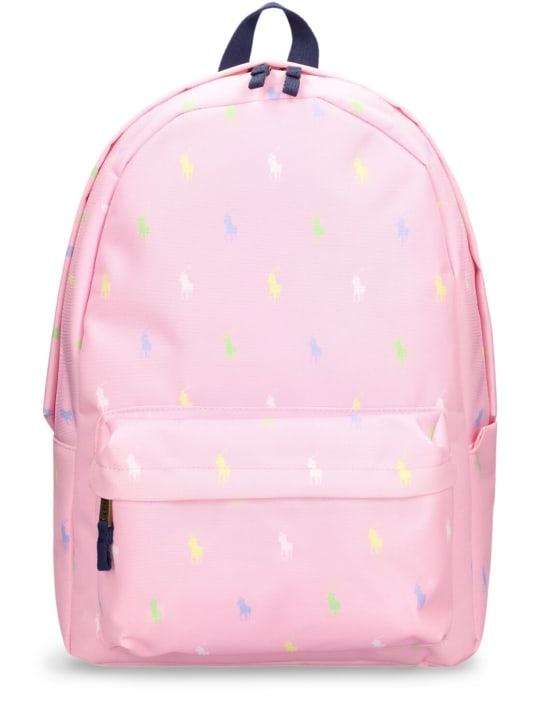 Polo Ralph Lauren: Logo printed tech backpack - Pink - kids-girls_0 | Luisa Via Roma