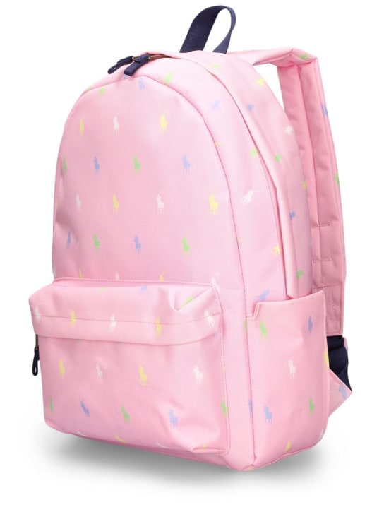 Polo Ralph Lauren: Logo printed tech backpack - Pembe - kids-girls_1 | Luisa Via Roma