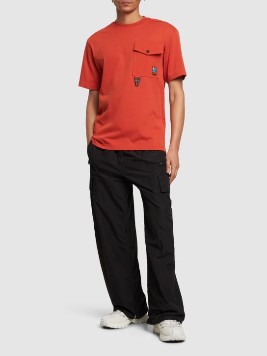 Moncler Grenoble: T-Shirt aus Baumwolle mit Logo - Orange - men_1 | Luisa Via Roma