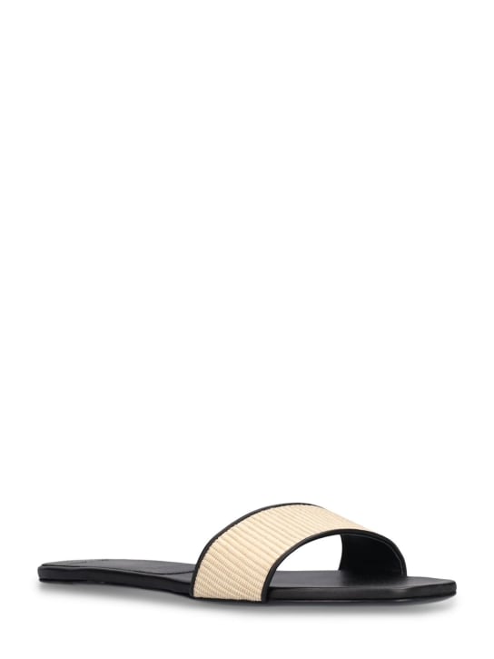 5mm hades cotton & leather flat sandals - Loulou Studio - Women  | Luisaviaroma