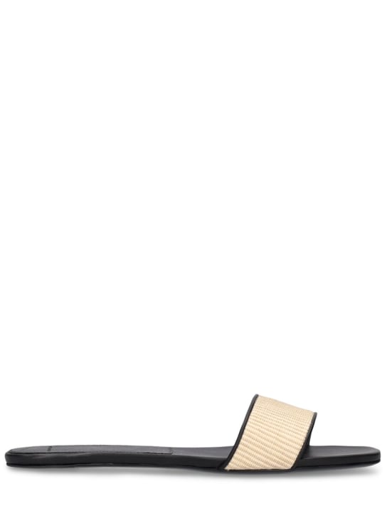 5mm hades cotton & leather flat sandals - Loulou Studio - Women  | Luisaviaroma