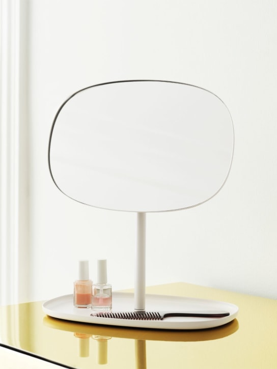 Normann Copenhagen: Flip mirror - White - ecraft_1 | Luisa Via Roma